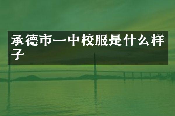 承德市一中校服是什么样子