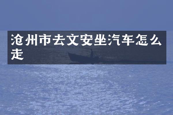 沧州市去文安坐汽车怎么走
