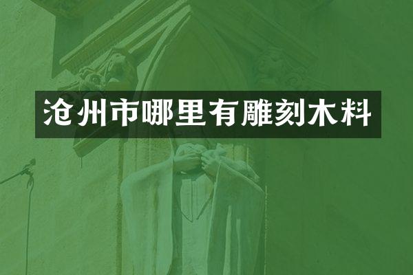 沧州市哪里有雕刻木料