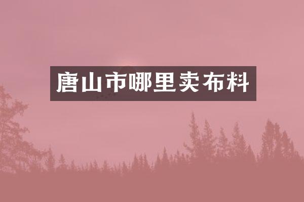 唐山市哪里卖布料