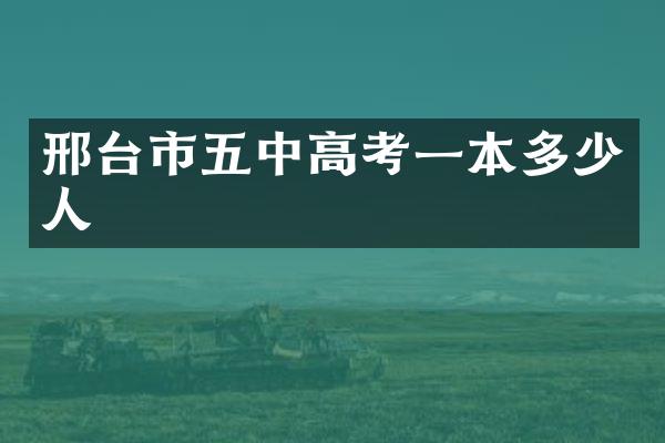 邢台市五中高考一本多少人