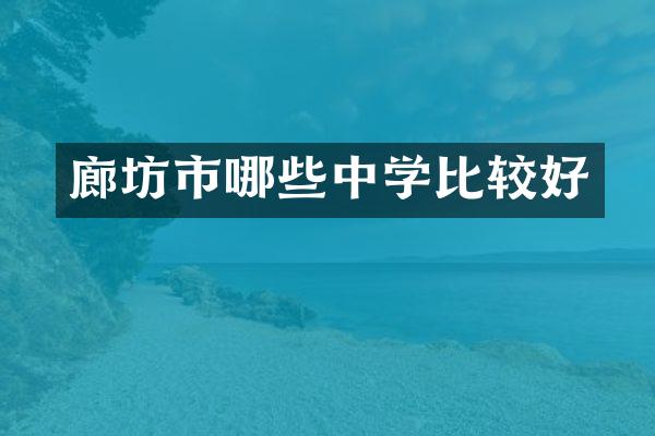 廊坊市哪些中学比较好