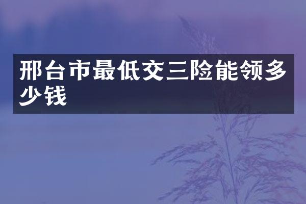 邢台市最低交三险能领多少钱