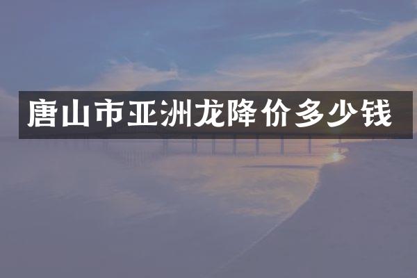 唐山市亚洲龙降价多少钱