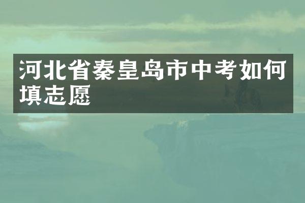 河北省秦皇岛市中考如何填志愿