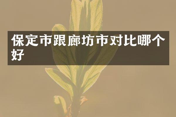 保定市跟廊坊市对比哪个好