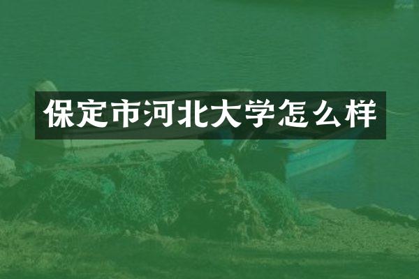 保定市河北大学怎么样