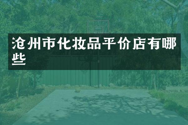 沧州市化妆品平价店有哪些