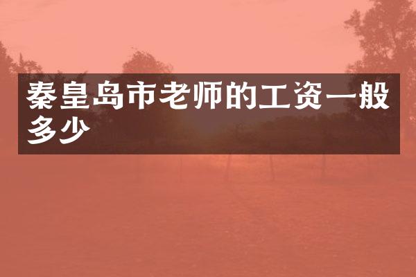 秦皇岛市老师的工资一般多少