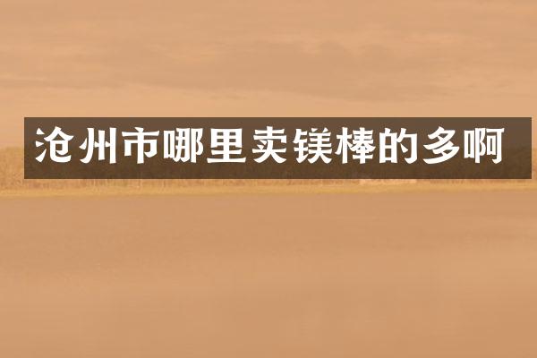 沧州市哪里卖镁棒的多啊
