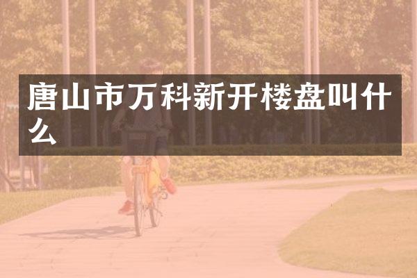 唐山市万科新开楼盘叫什么