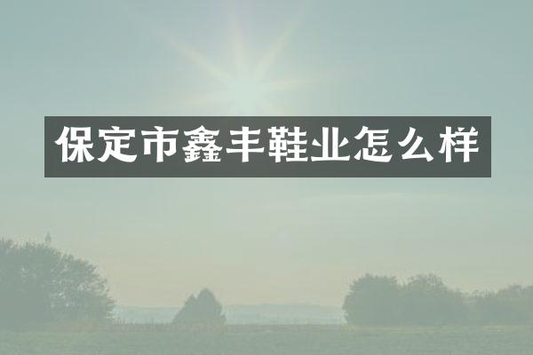 保定市鑫丰鞋业怎么样