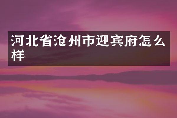 河北省沧州市迎宾府怎么样