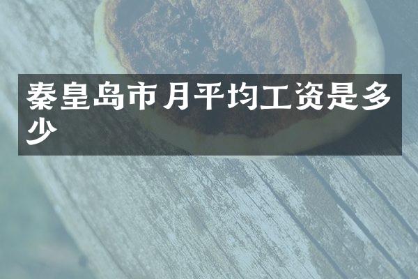 秦皇岛市月平均工资是多少