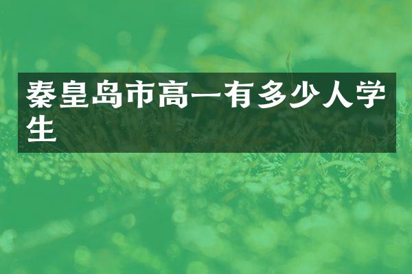 秦皇岛市高一有多少人学生