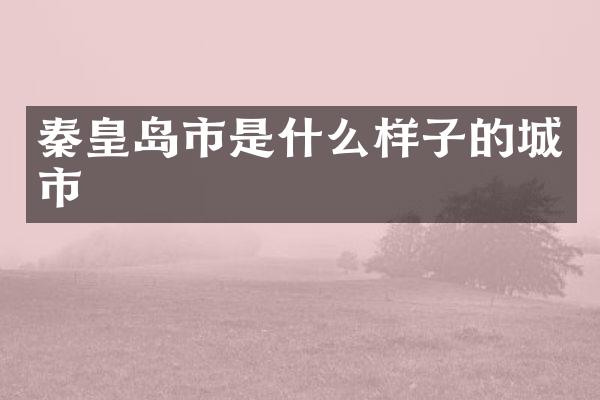 秦皇岛市是什么样子的城市
