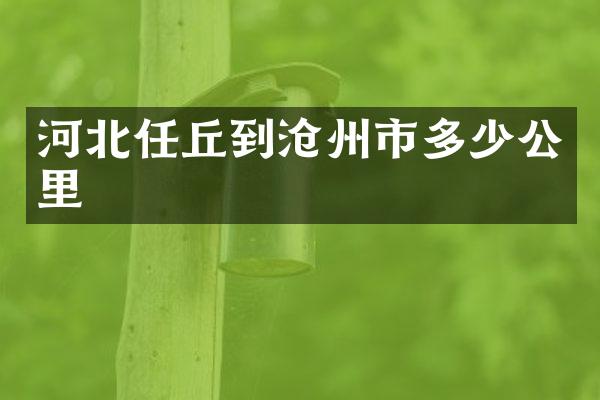 河北任丘到沧州市多少公里