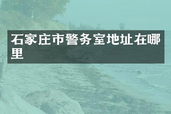 石家庄市警务室地址在哪里