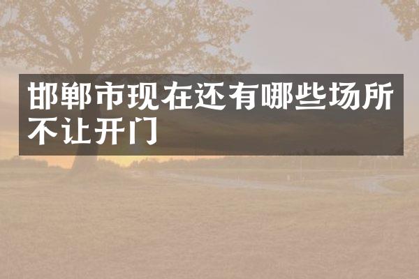 邯郸市现在还有哪些场所不让开门