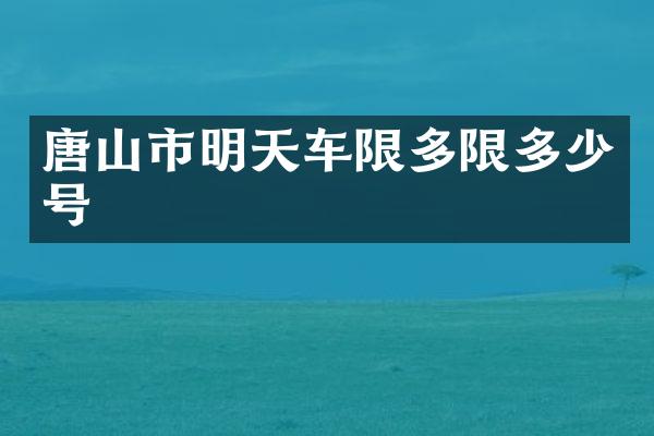 唐山市明天车限多限多少号