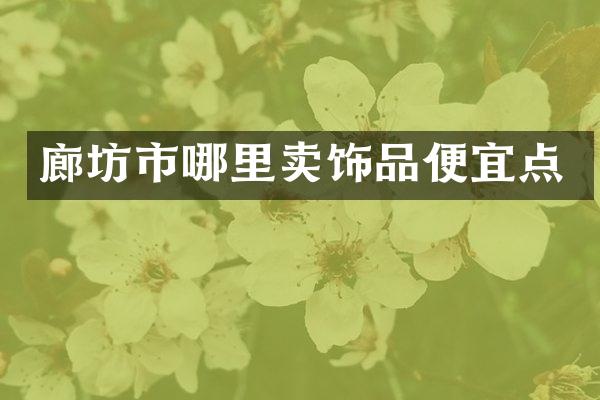 廊坊市哪里卖饰品便宜点