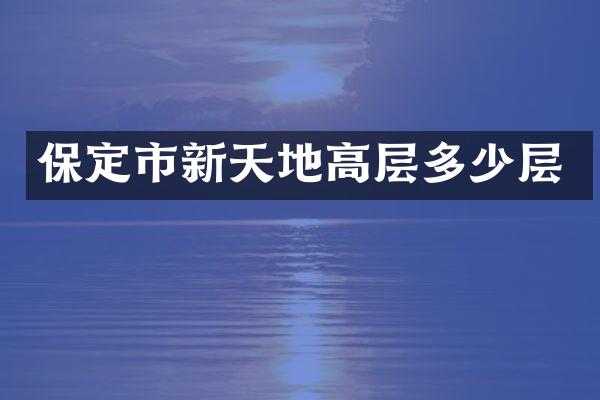 保定市新天地高层多少层