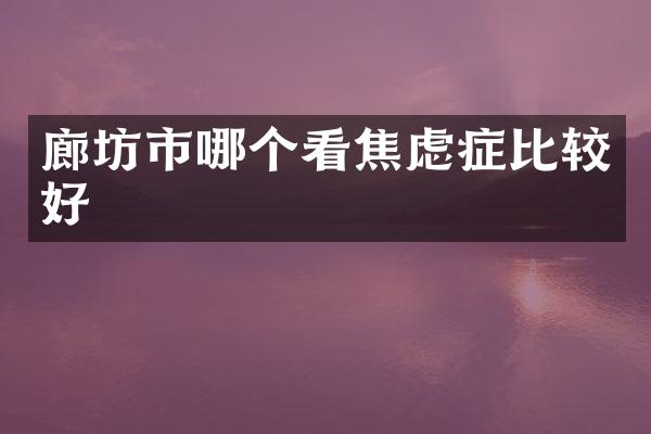 廊坊市哪个看焦虑症比较好