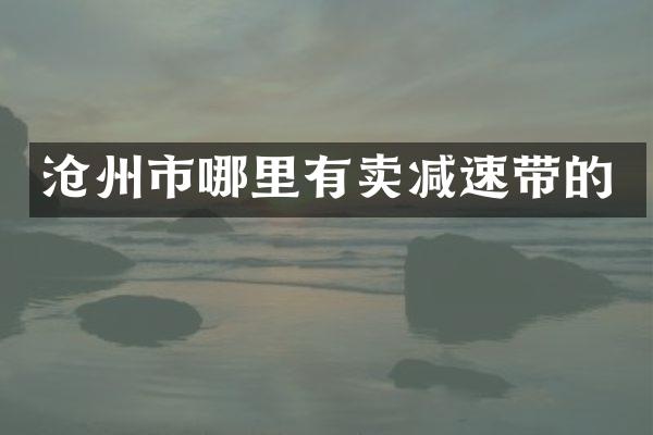 沧州市哪里有卖减速带的