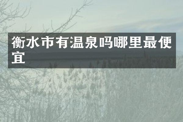 衡水市有温泉吗哪里最便宜