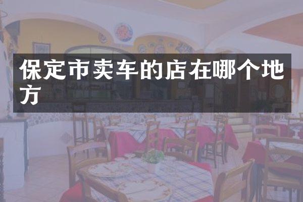 保定市卖车的店在哪个地方