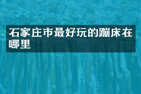 石家庄市最好玩的蹦床在哪里