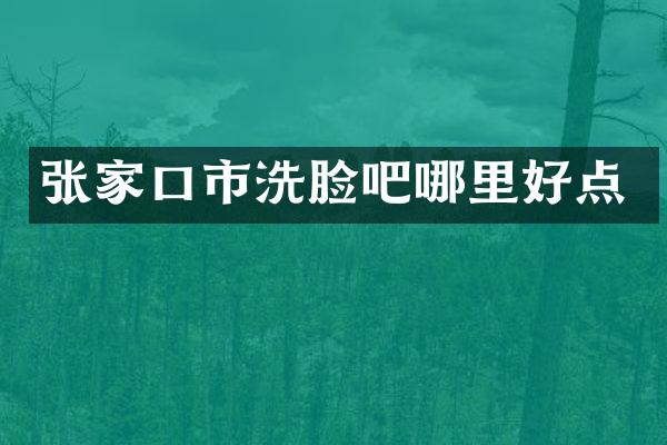 张家口市洗脸吧哪里好点