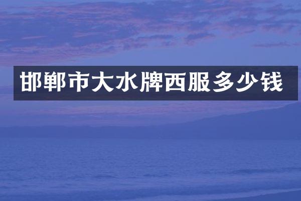 邯郸市大水牌西服多少钱