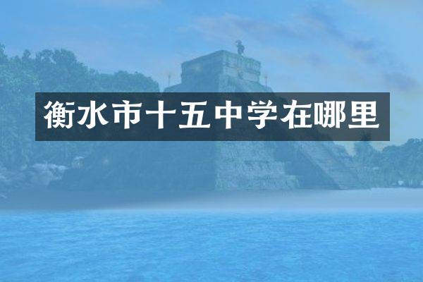 衡水市十五中学在哪里