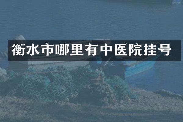 衡水市哪里有中医院挂号