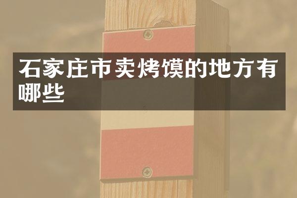 石家庄市卖烤馍的地方有哪些