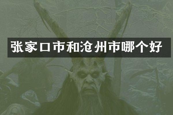 张家口市和沧州市哪个好