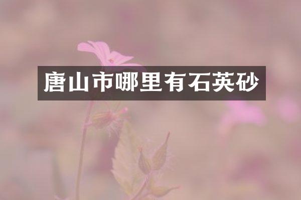 唐山市哪里有石英砂