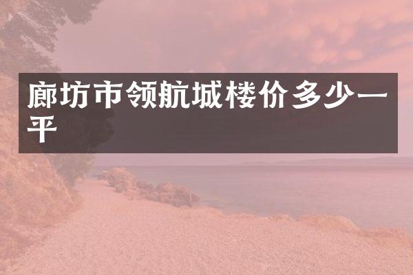 廊坊市领航城楼价多少一平