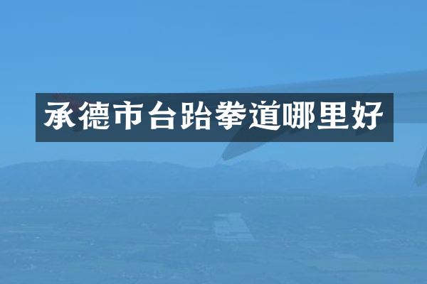 承德市台跆拳道哪里好