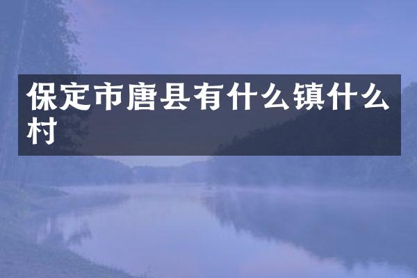保定市唐县有什么镇什么村