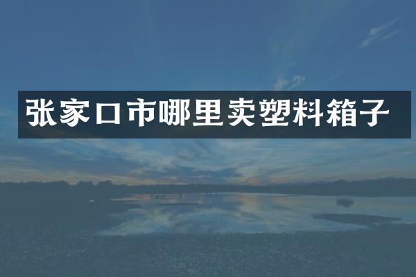 张家口市哪里卖塑料箱子