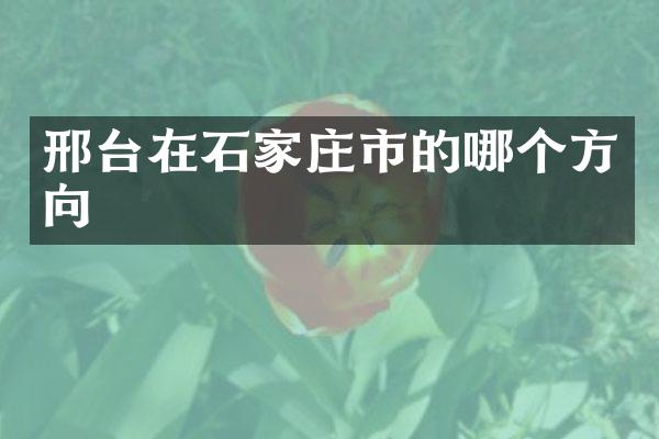 邢台在石家庄市的哪个方向