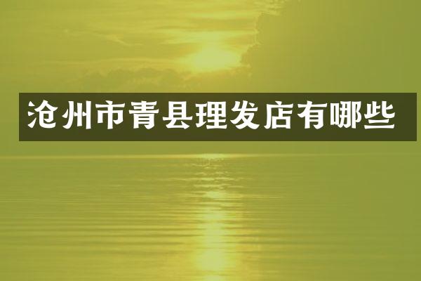 沧州市青县理发店有哪些
