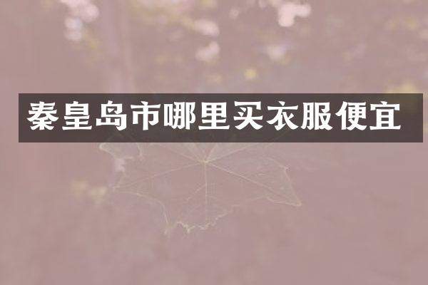 秦皇岛市哪里买衣服便宜
