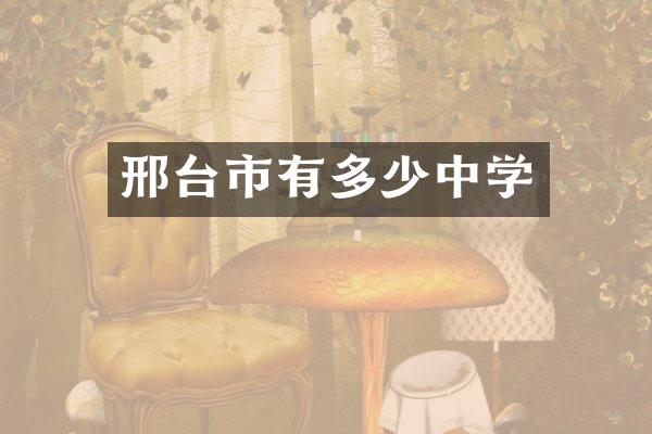 邢台市有多少中学