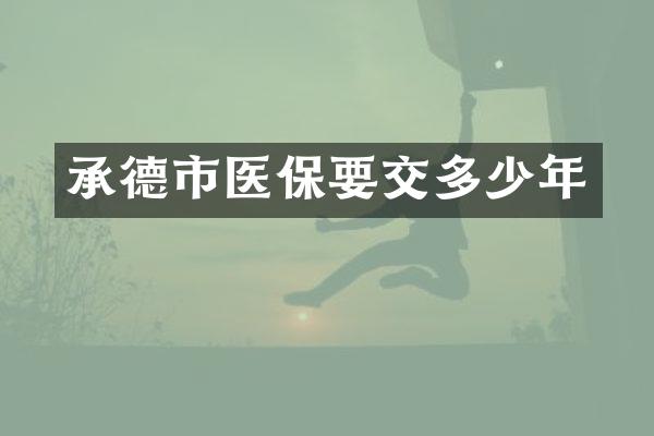 承德市医保要交多少年