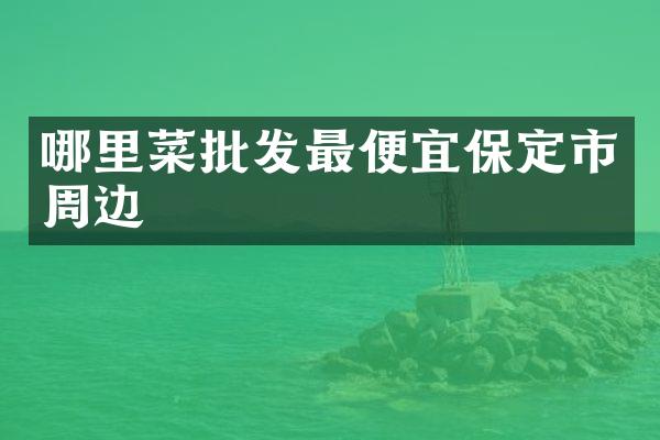 哪里菜批发最便宜保定市周边