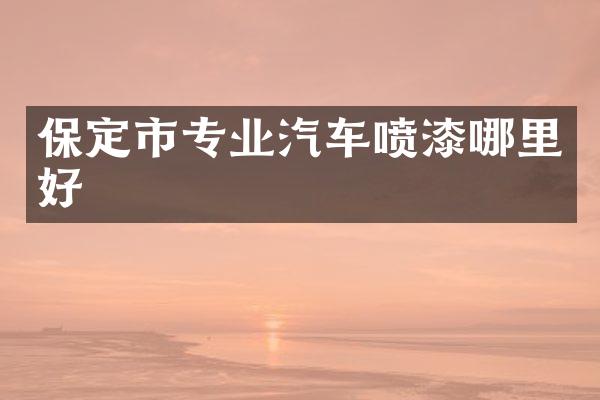 保定市专业汽车喷漆哪里好