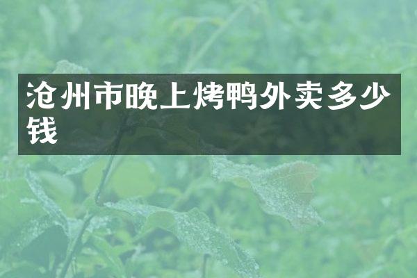 沧州市晚上烤鸭外卖多少钱